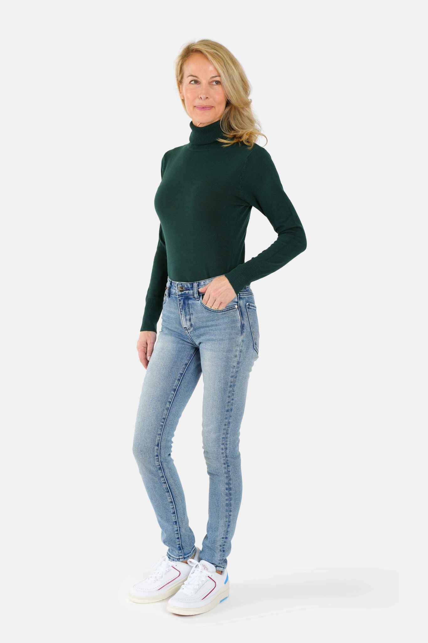 Jean skinny bleu CORINE femme, BLUE JEANS, taille 26, porté par Jessica (1m75) – photo 3