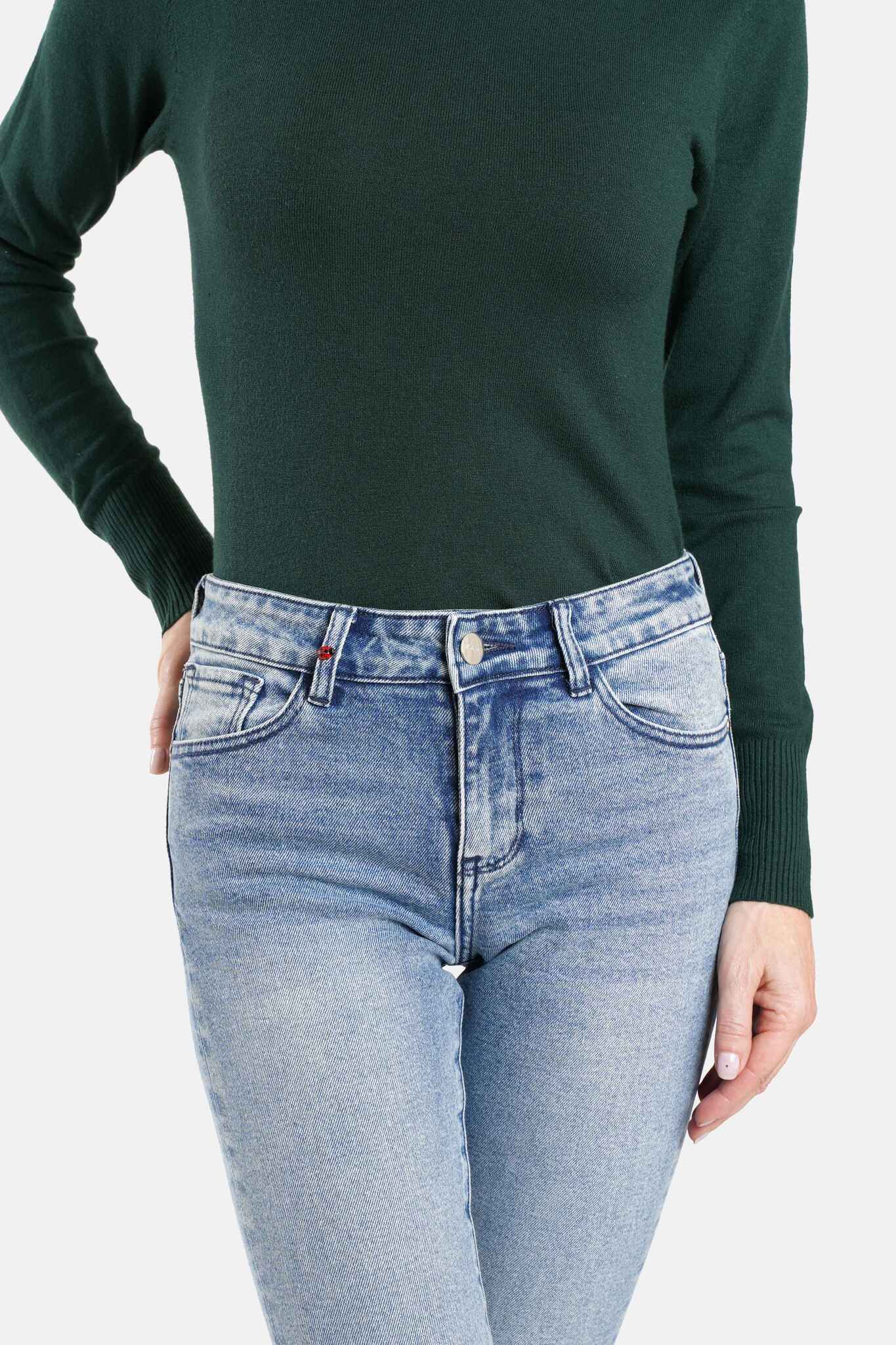 Jean skinny bleu CORINE femme, BLUE JEANS, taille 26, porté par Jessica (1m75) – photo 5