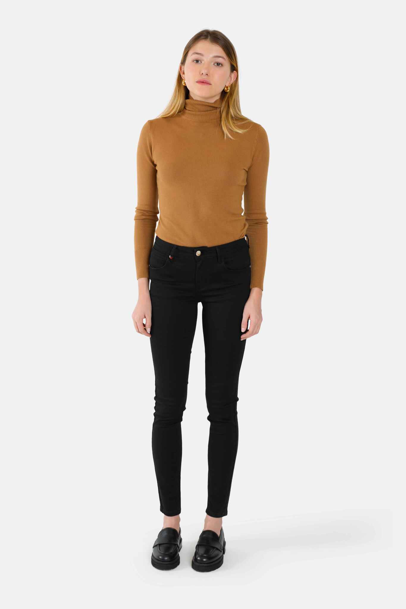 Jean skinny noir CLEMENTINE femme, BLACK, taille 26, porté par Lilou (1m75) (F.A.M. JEANS) – photo 1