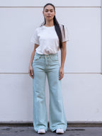 Jean large taille haute FLEURE