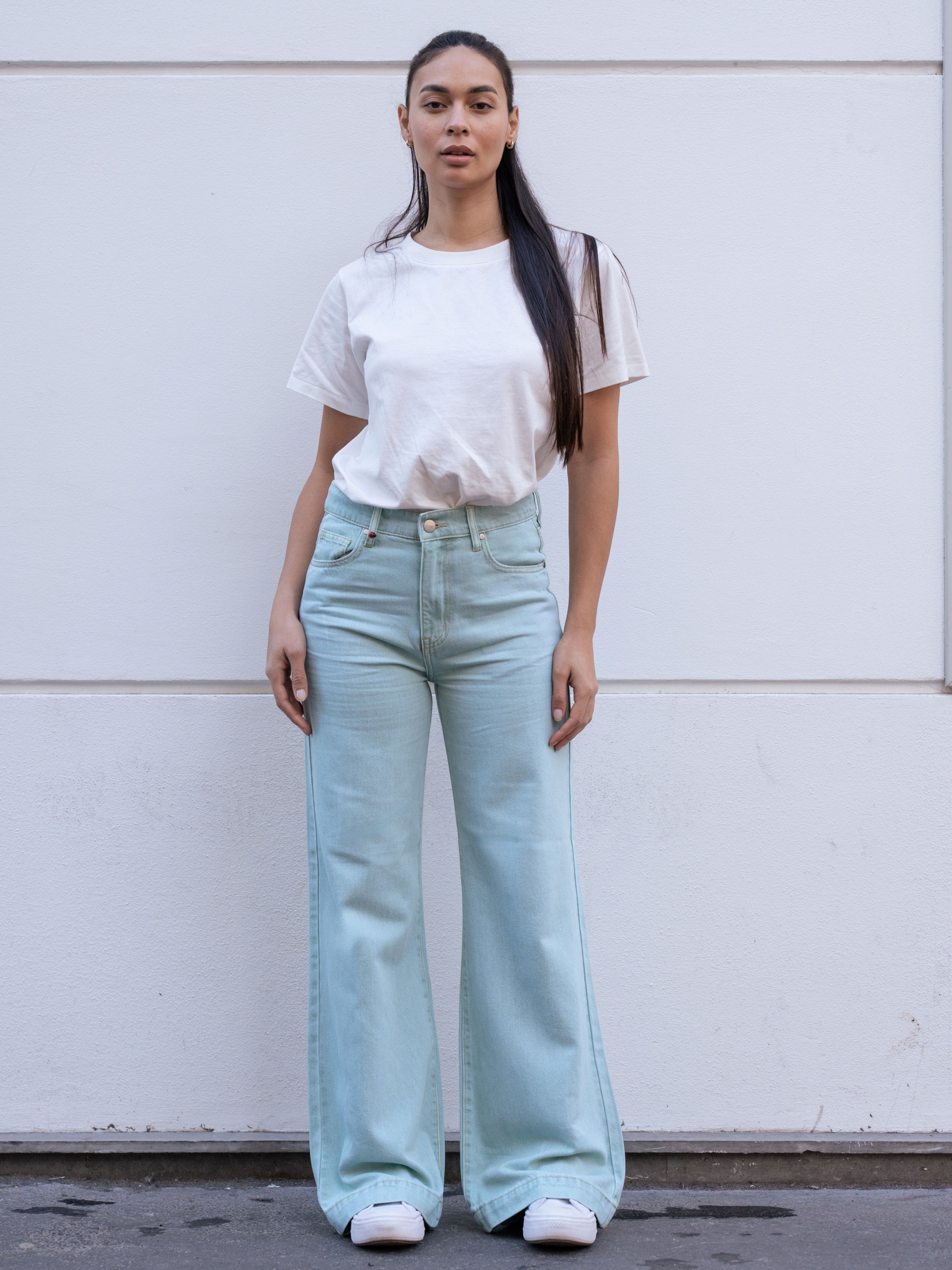 Jean large taille haute FLEURE