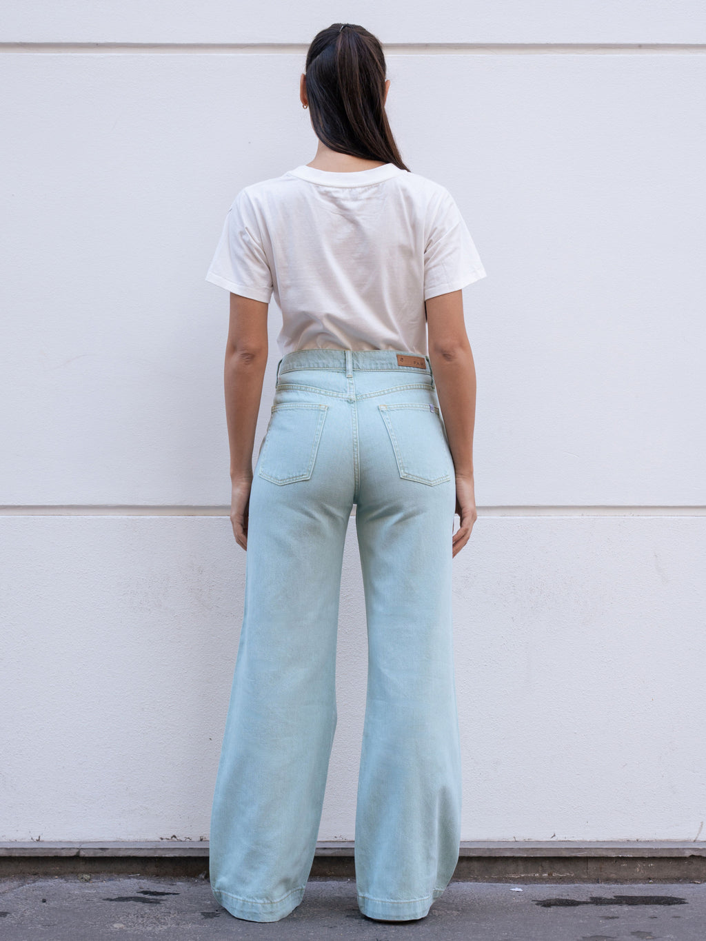 Jean large taille haute FLEURE