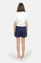 ABBY navy blue loose denim shorts