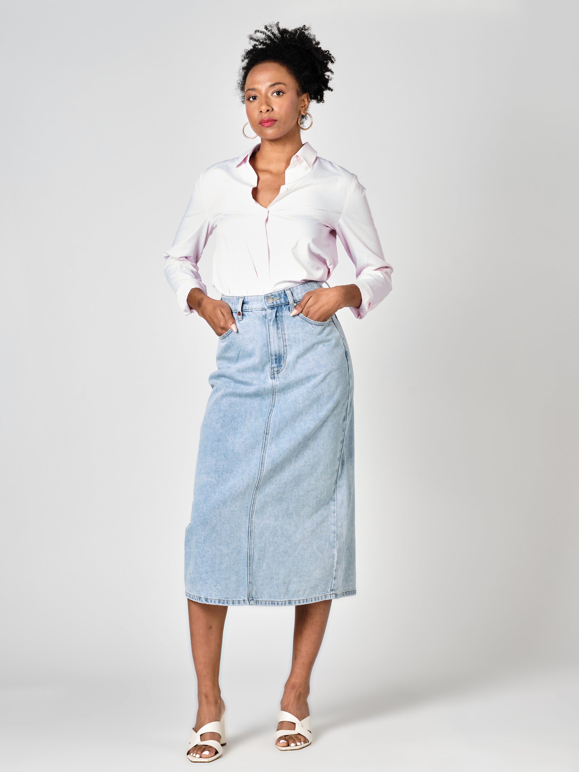 AMBER blue long skirt