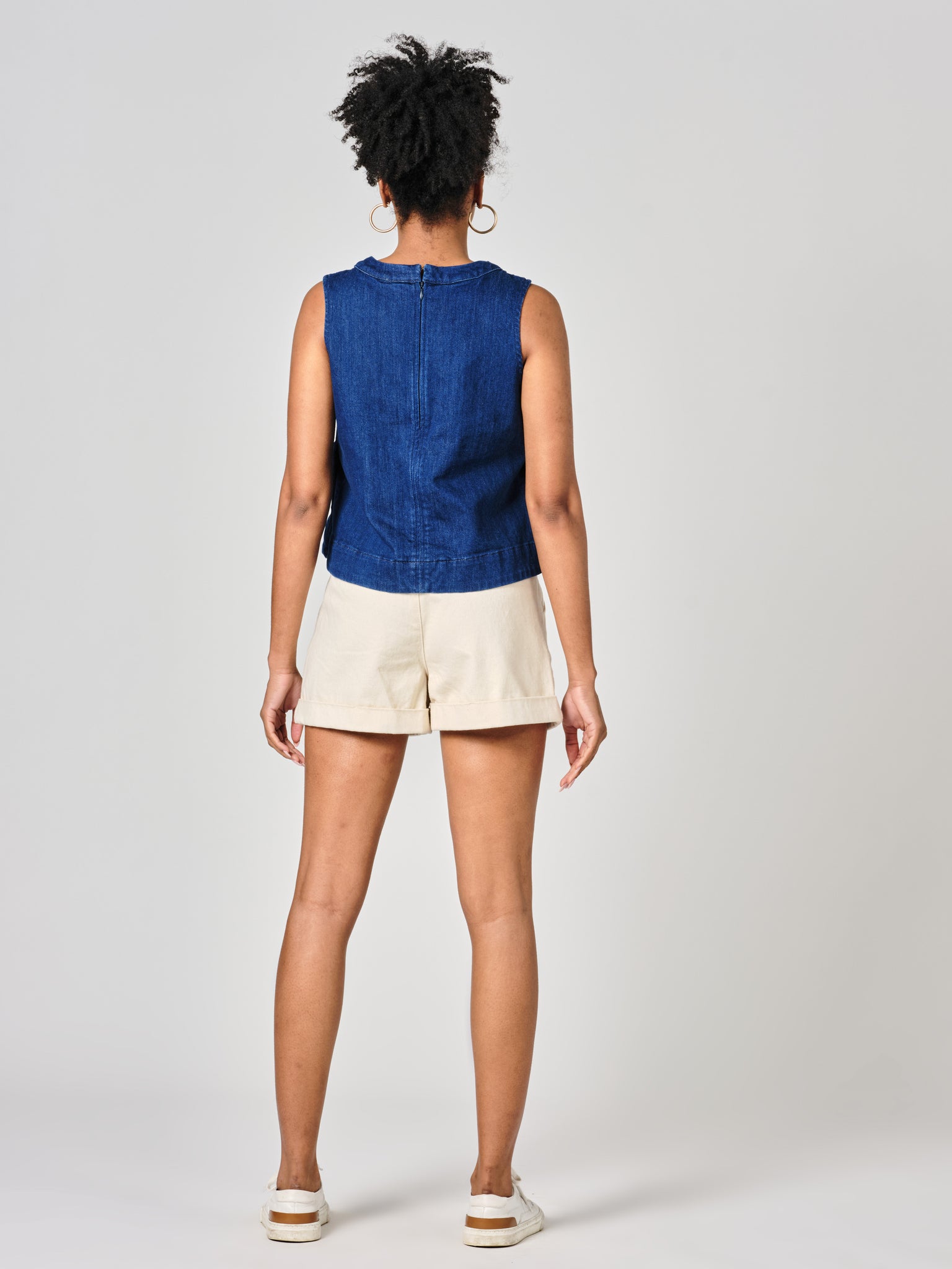 Short ample taille haute greige AMELIA