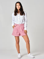 Short à pinces red AMELIA STRIPE