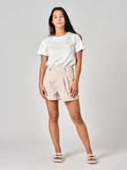 Short à pinces sand AMELIA STRIPE