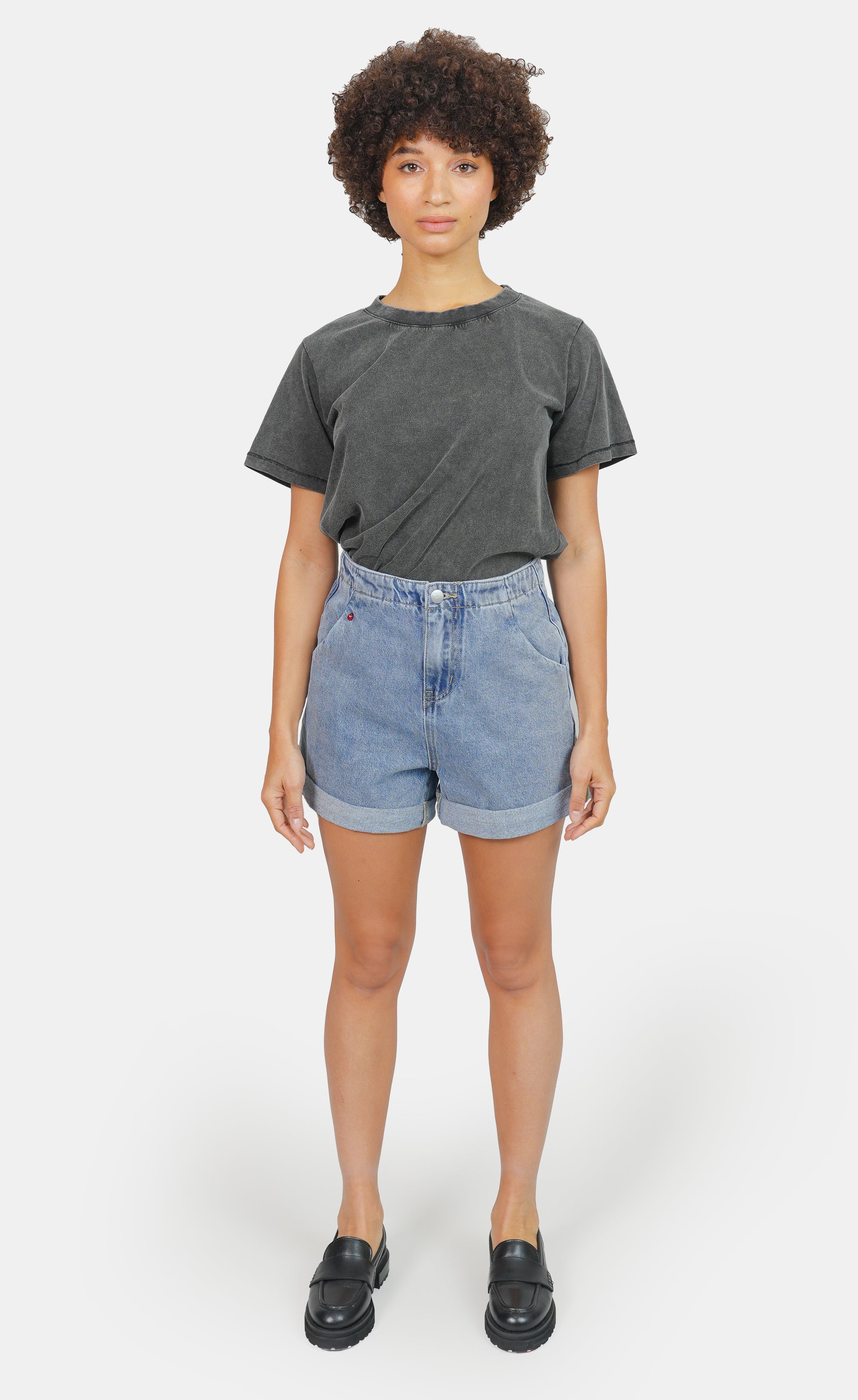 Short en jean taille élastiquée AMY