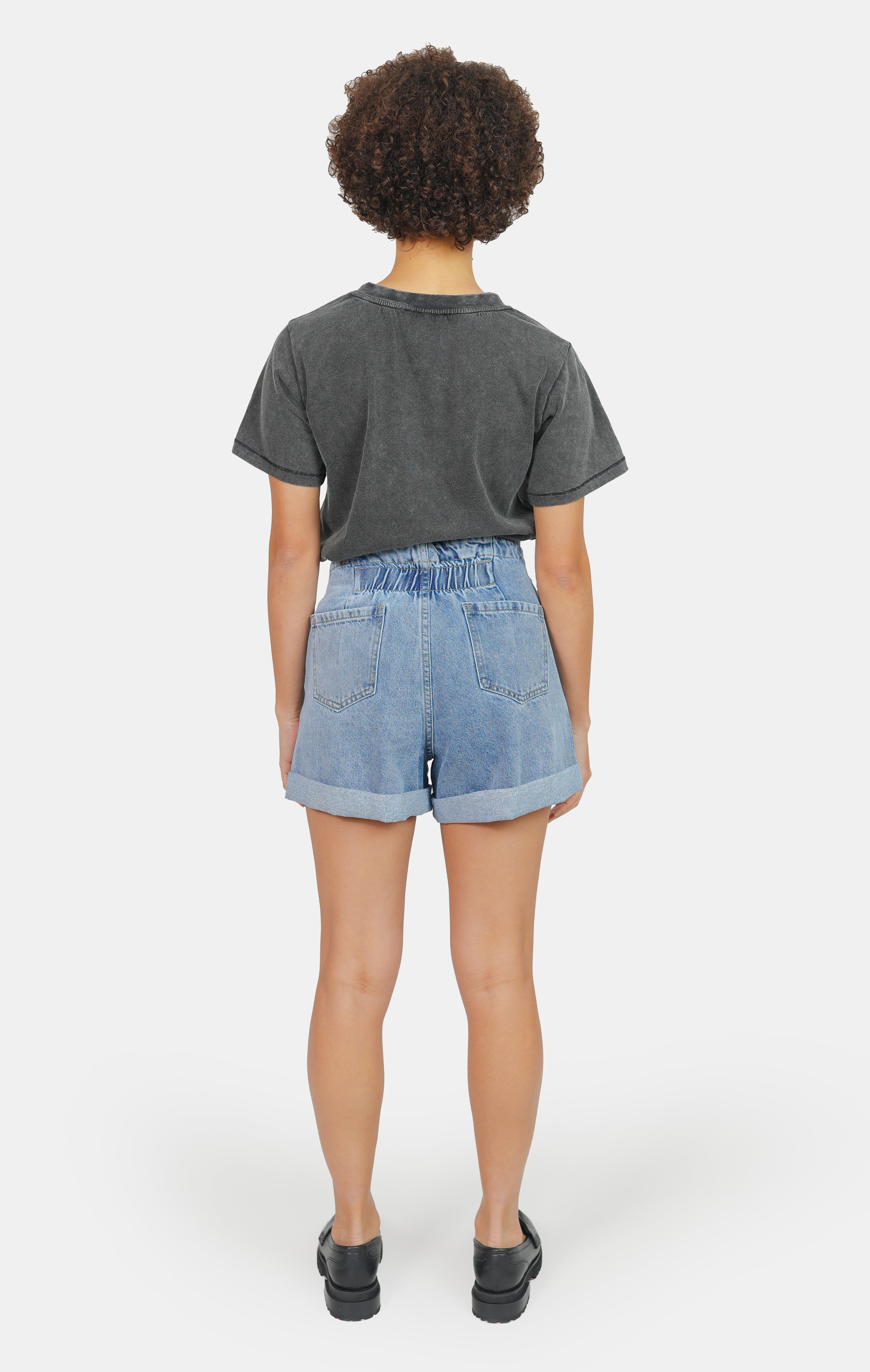 Short en jean taille élastiquée AMY