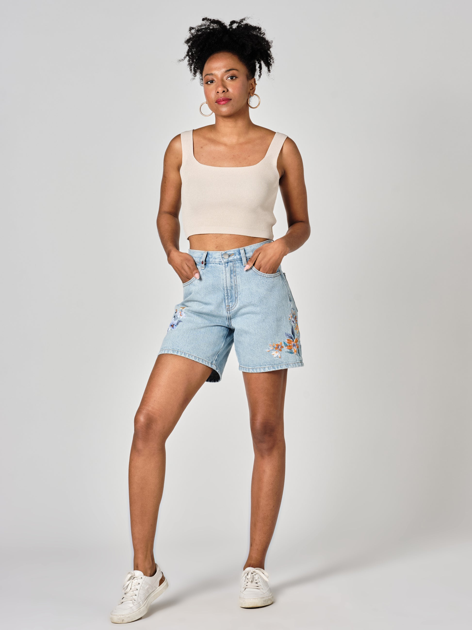 Short en jean ANON EMBRO
