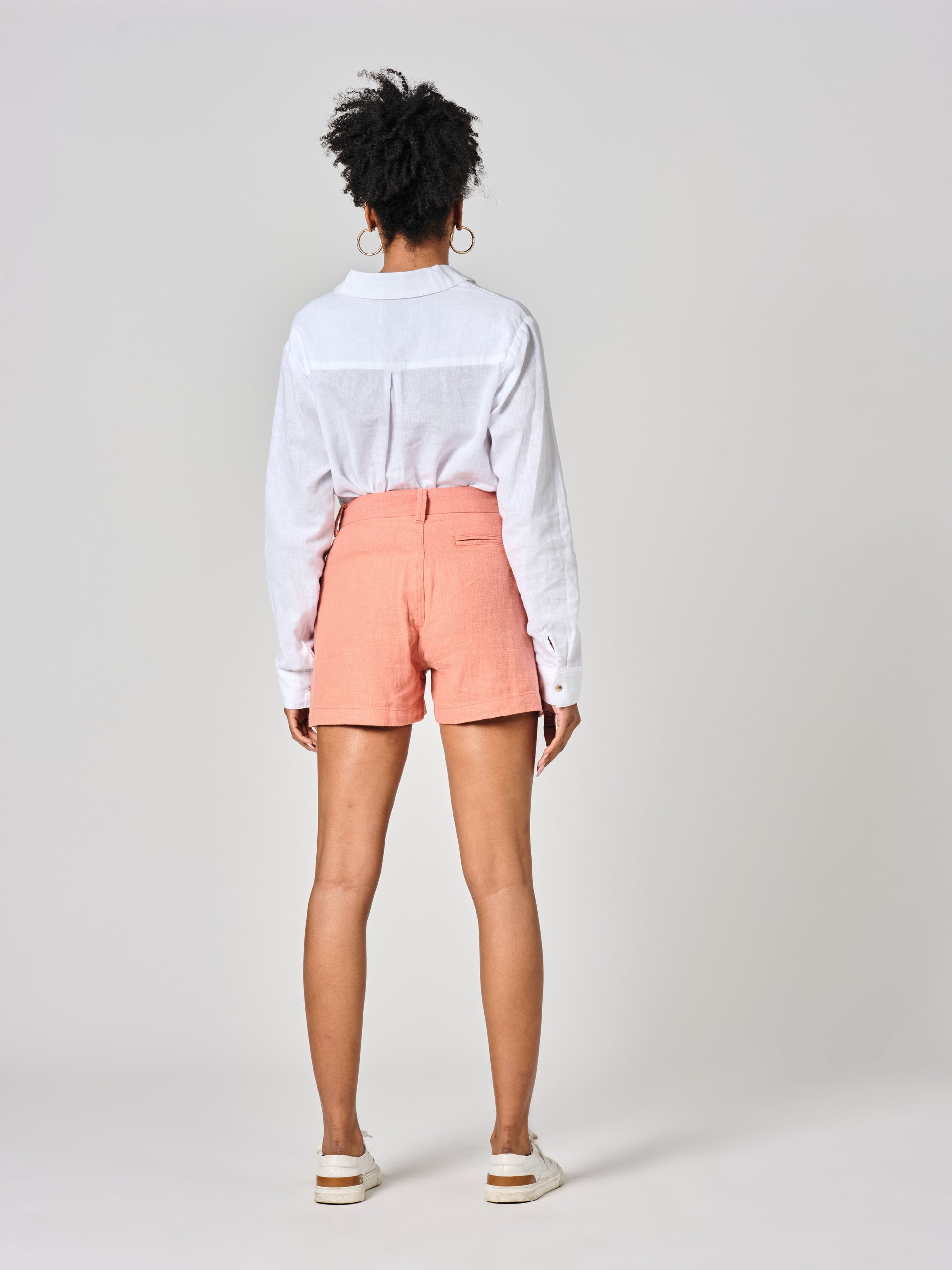 Short court taille haute safran AXELLE