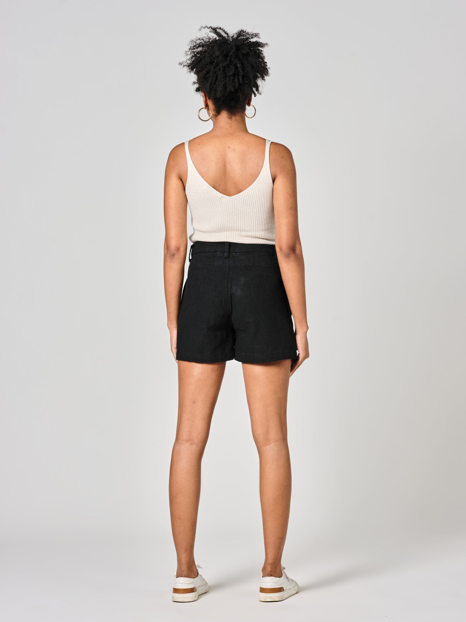 Short court taille haute noir AXELLE