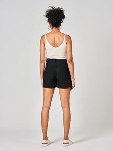 Short court taille haute noir AXELLE