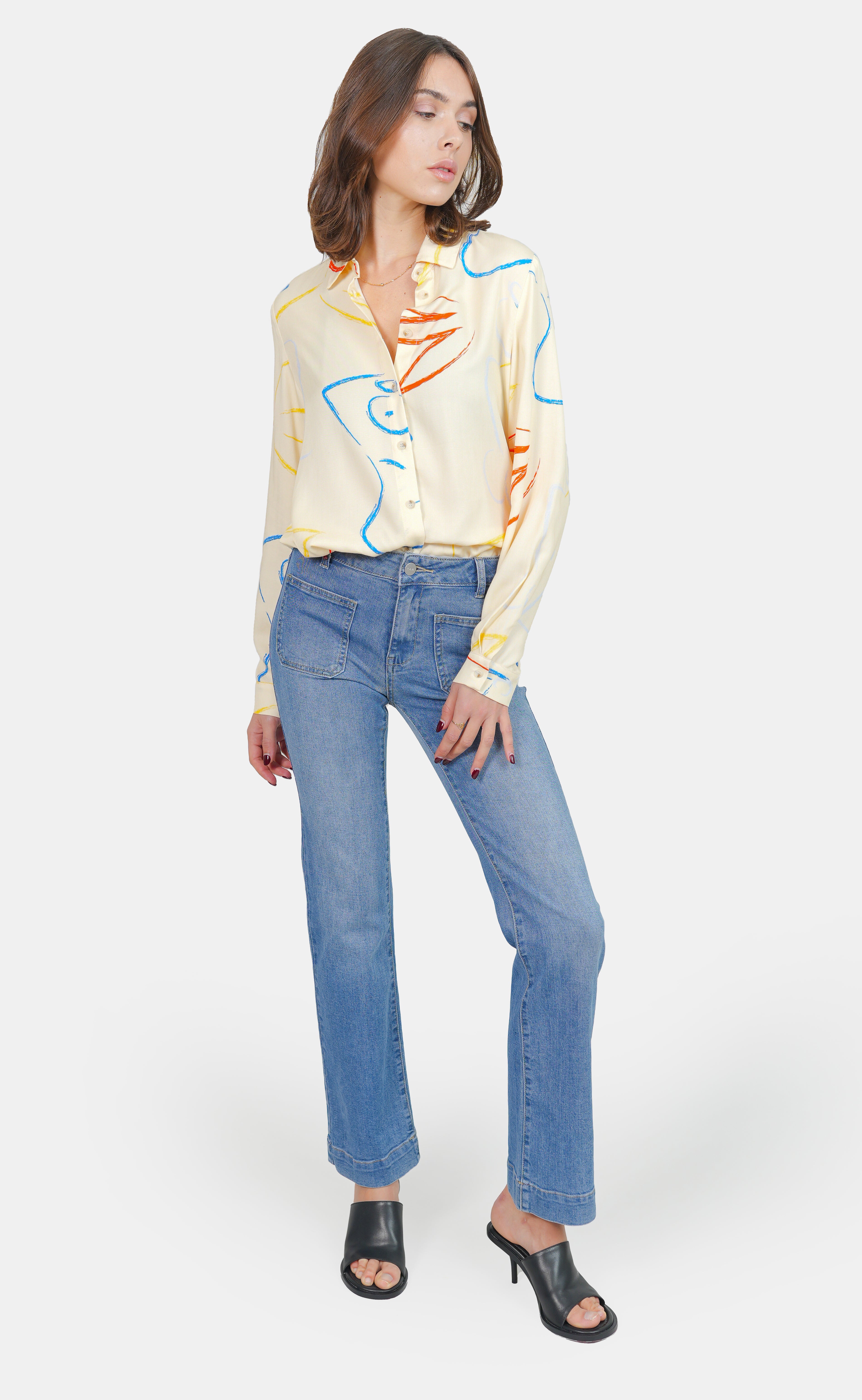 BELLA blue bootcut jeans