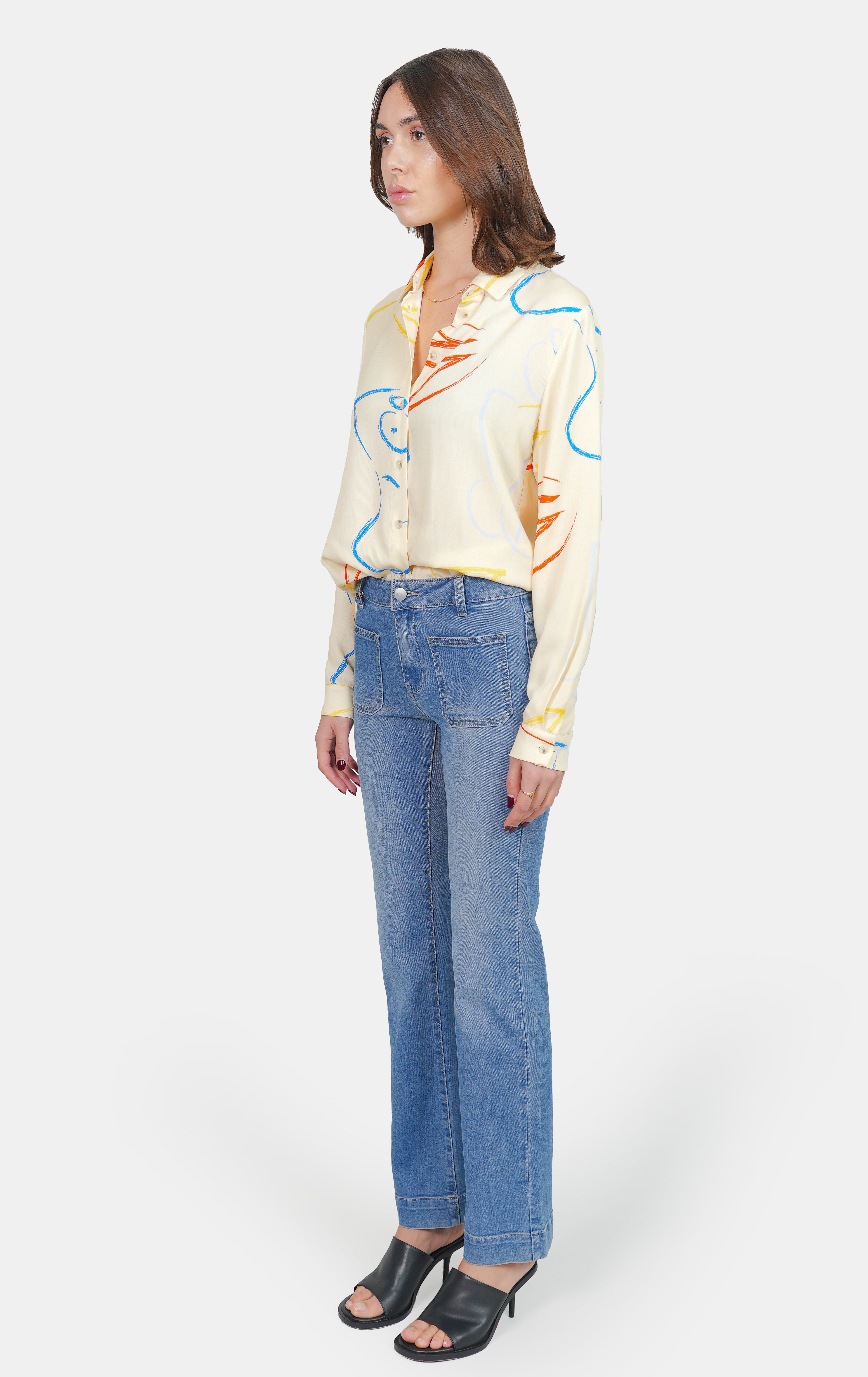 BELLA blue bootcut jeans