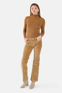 Jean bootcut en velours camel BELLA