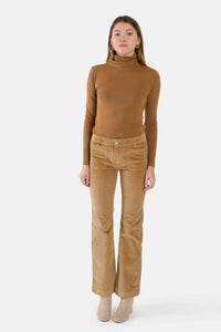 Jean bootcut en velours camel BELLA