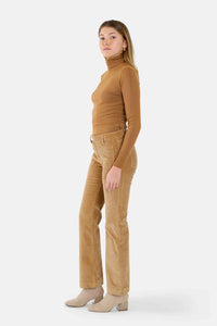 Jean bootcut en velours camel BELLA