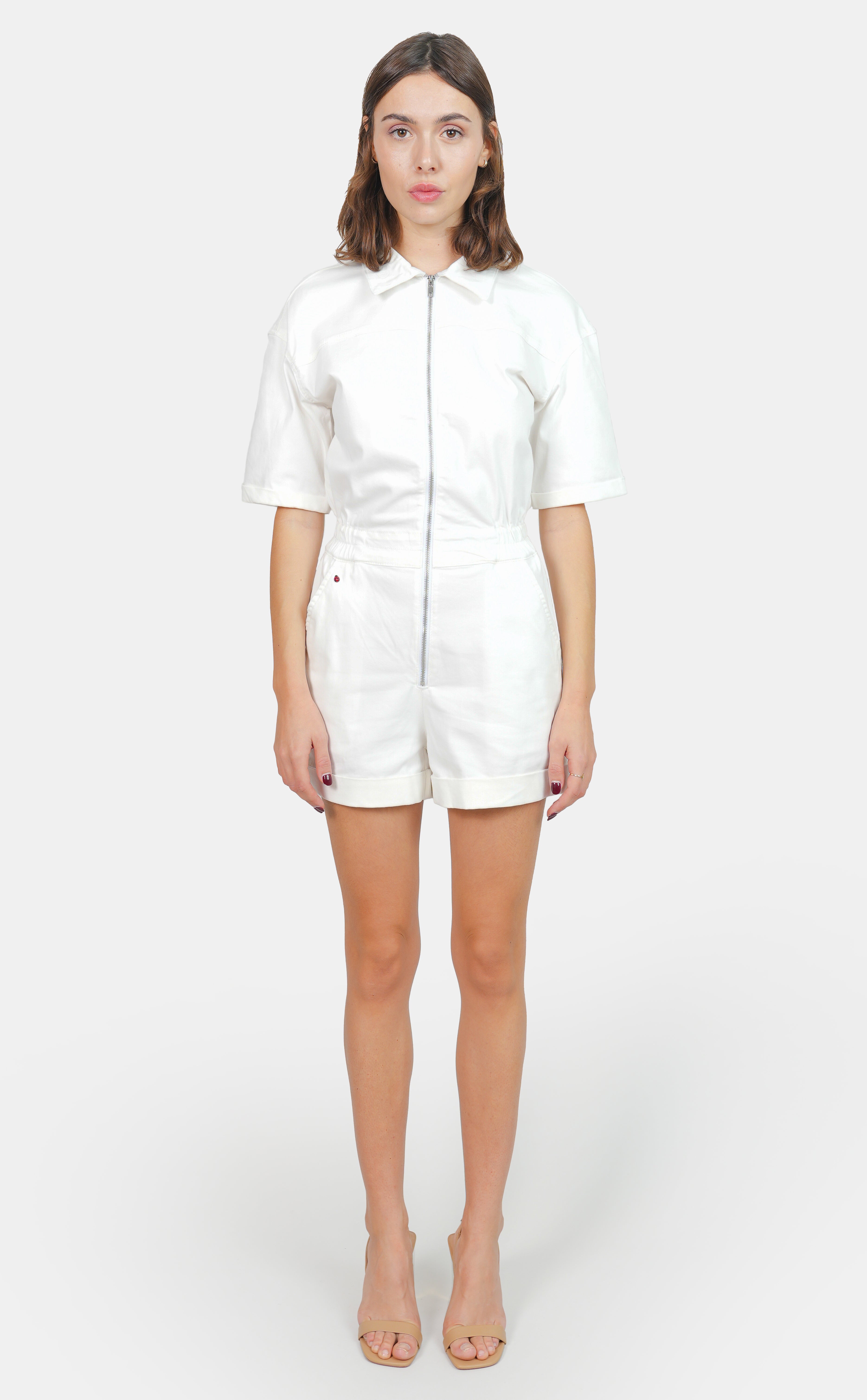 White cotton playsuit DOLCE