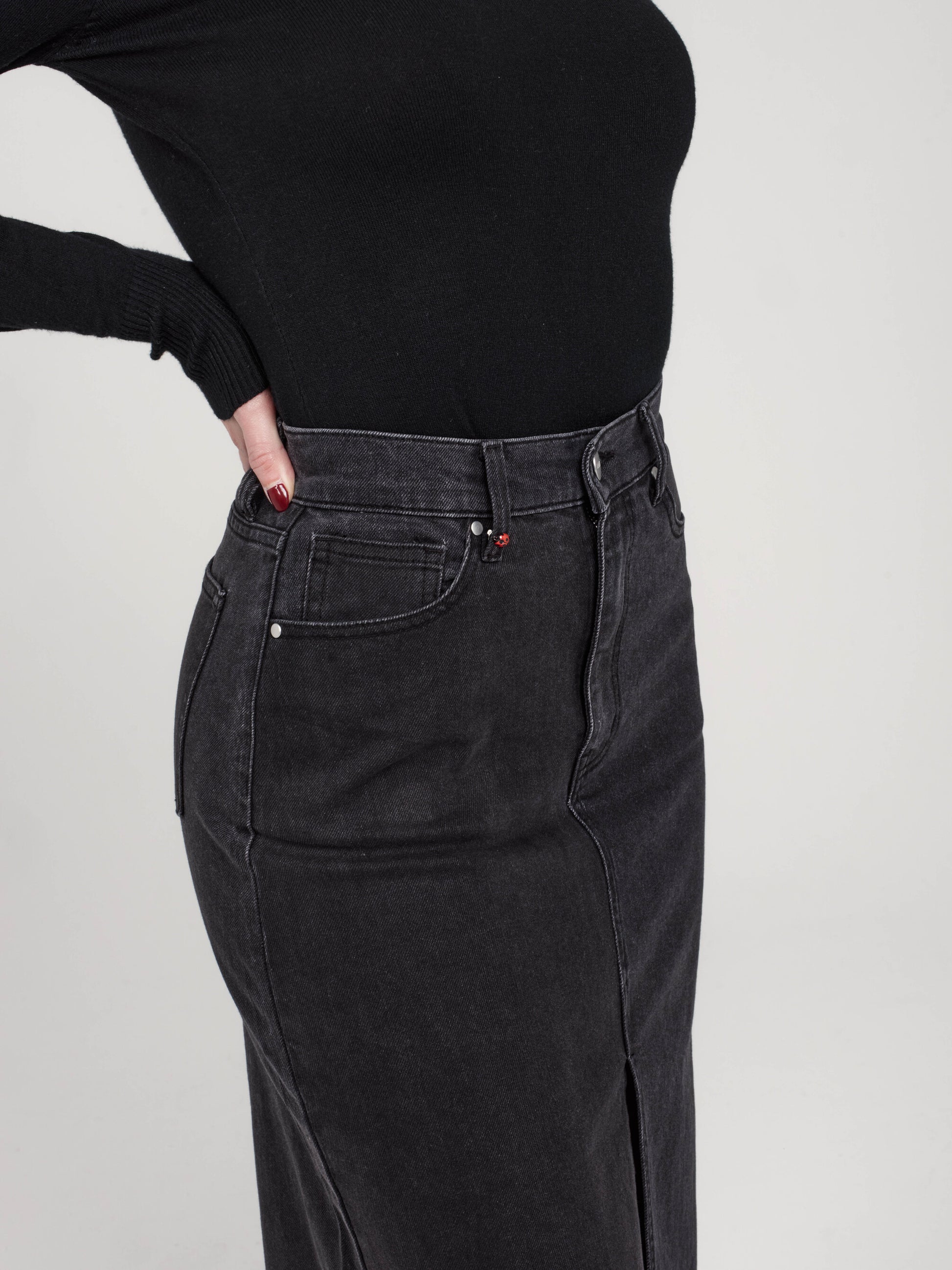 Jupe longue noire AMBER