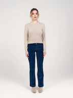 Pantalon bootcut en velours taille mi-haute BELLA