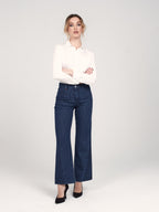 FOREST STRIPE flared jeans