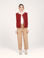 Comfortable camel velvet mom pants FRANCE