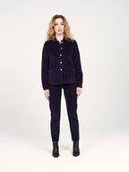 Veste en velours bleu marine VIVIAN
