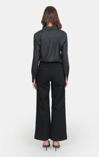 Chemise unie noir HELENE