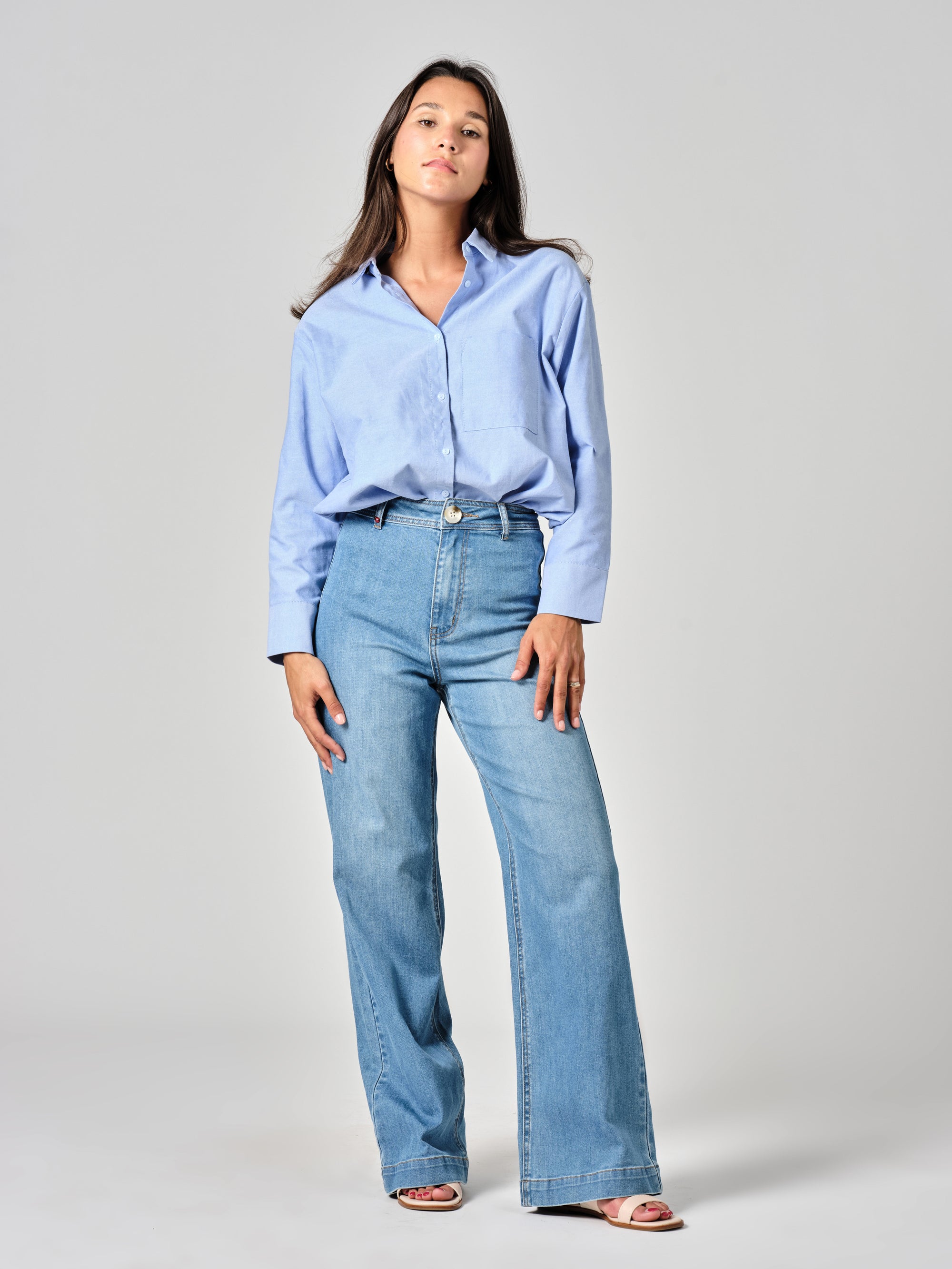 Blue FAUVE flared jeans