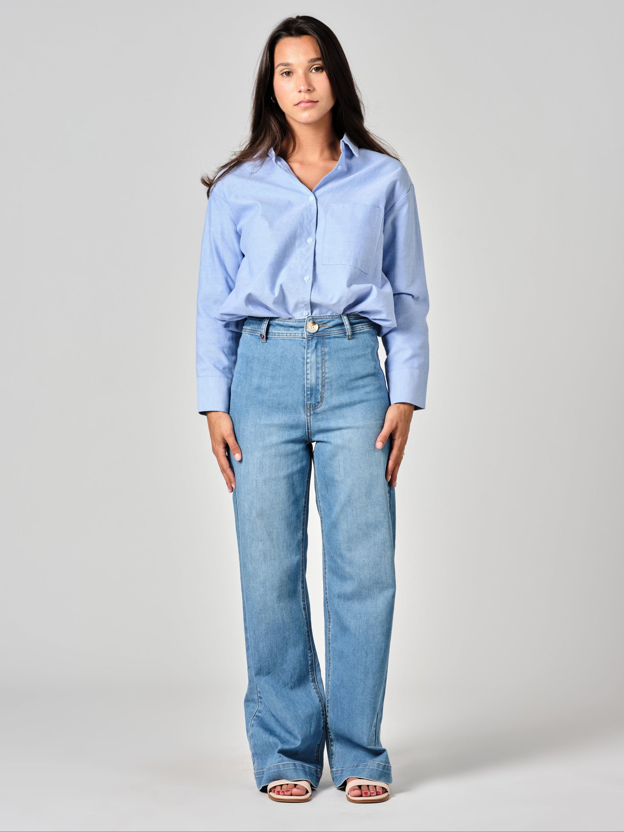 Blue FAUVE flared jeans