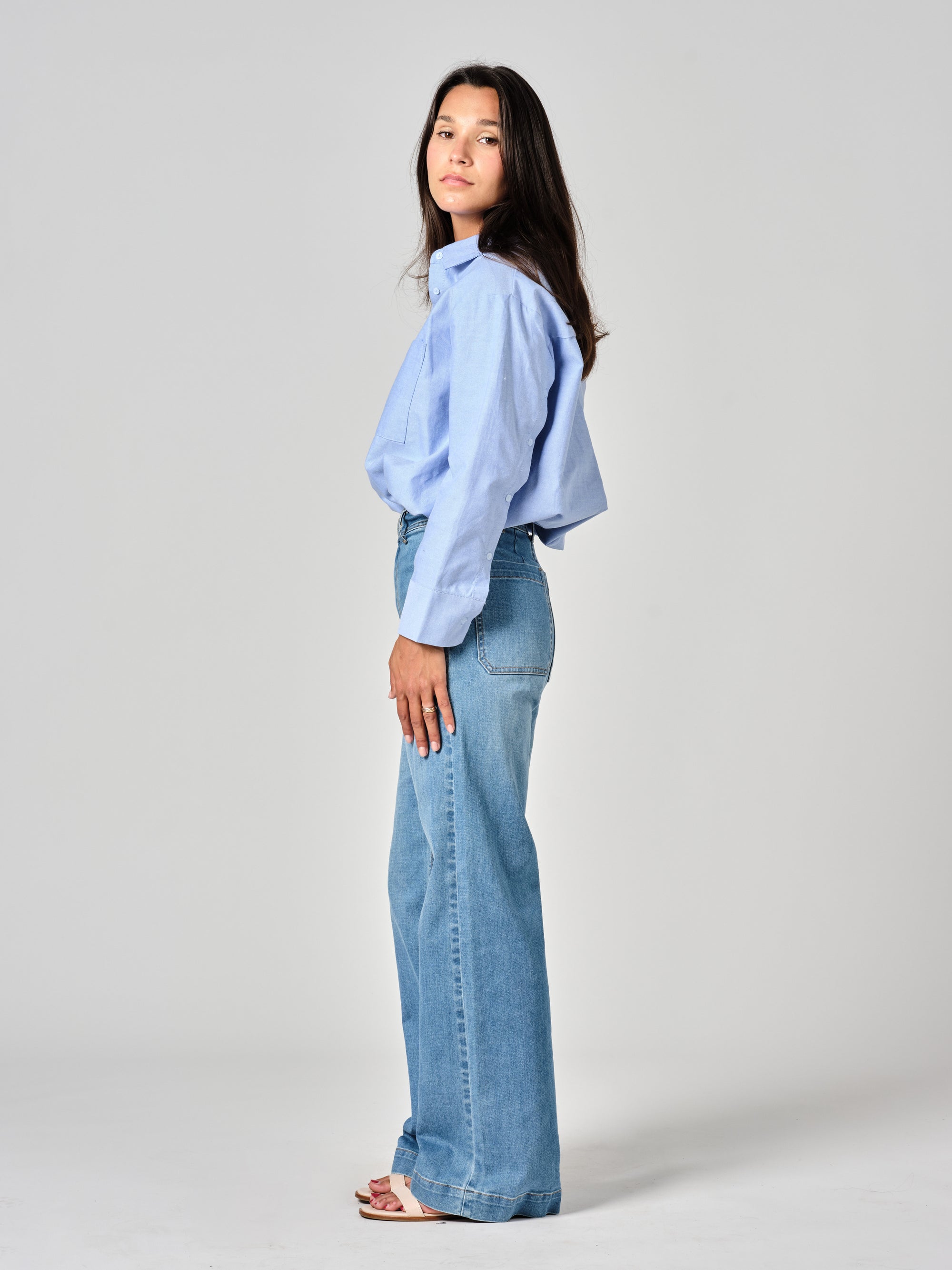 Blue FAUVE flared jeans