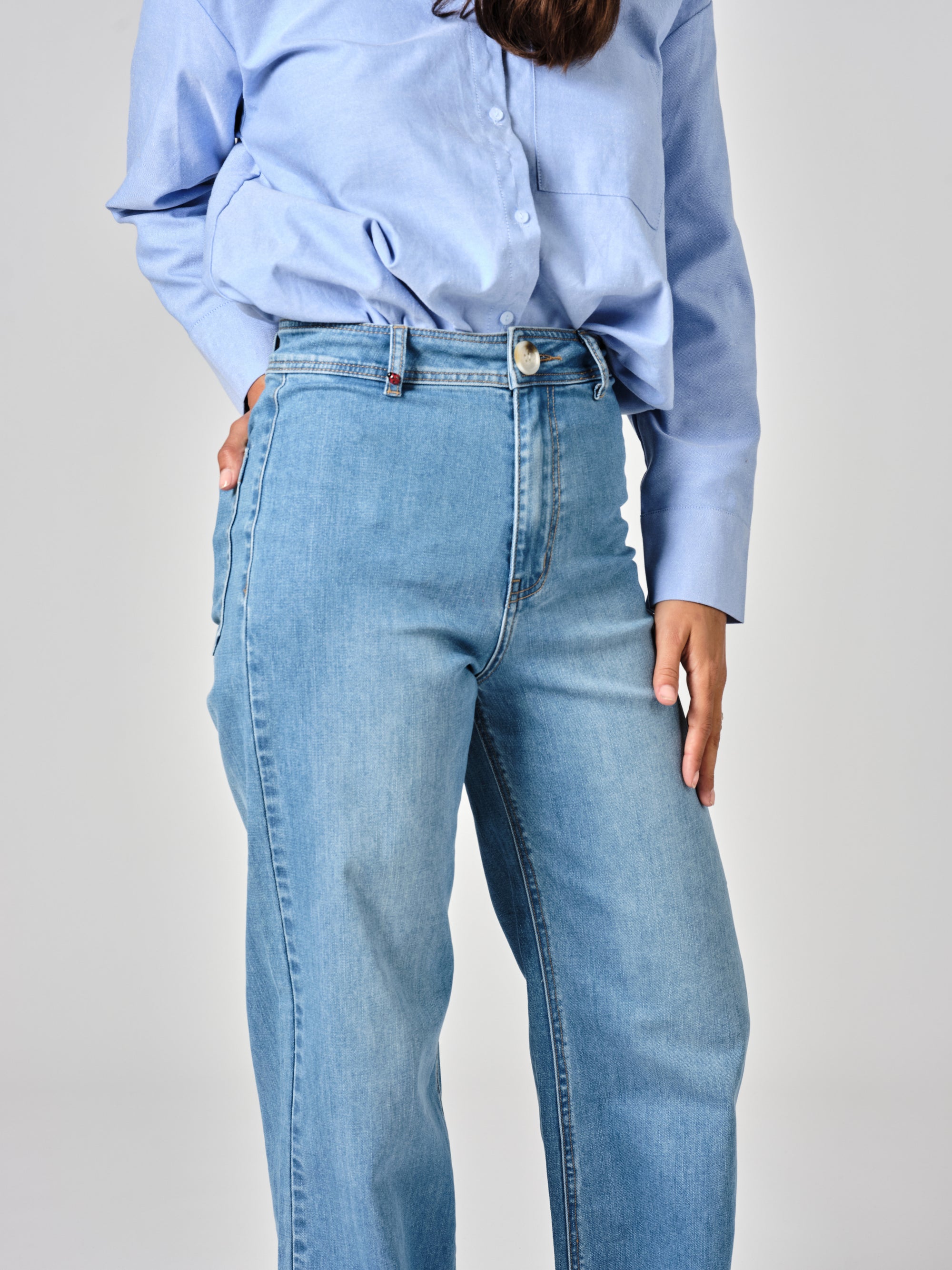 Blue FAUVE flared jeans