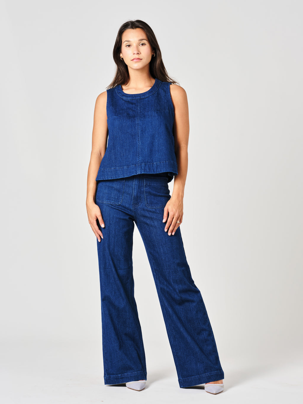 Navy FAUVE flared jeans