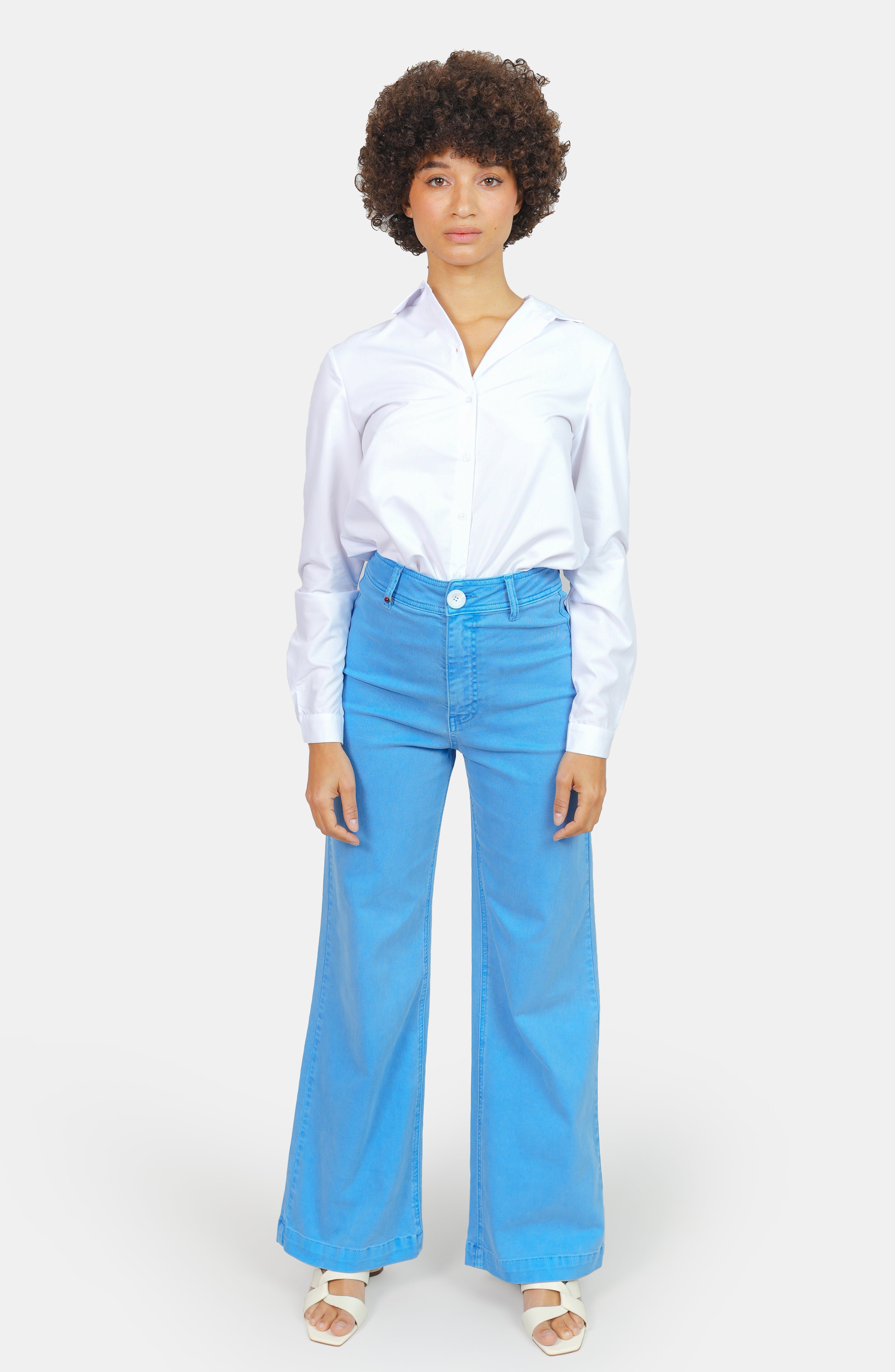 Royal blue flared jeans FAUVE