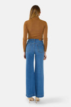 Jean large taille mi-haute FILA