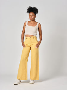 Jean large Mustard FLEURE