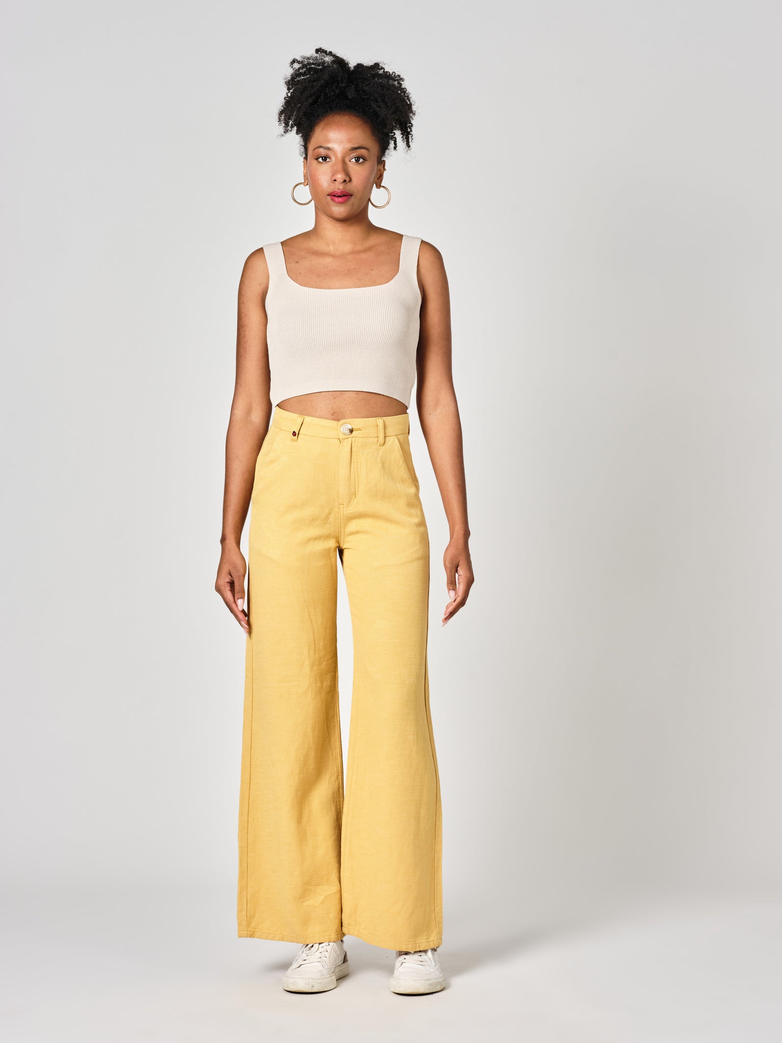 Jean large Mustard FLEURE
