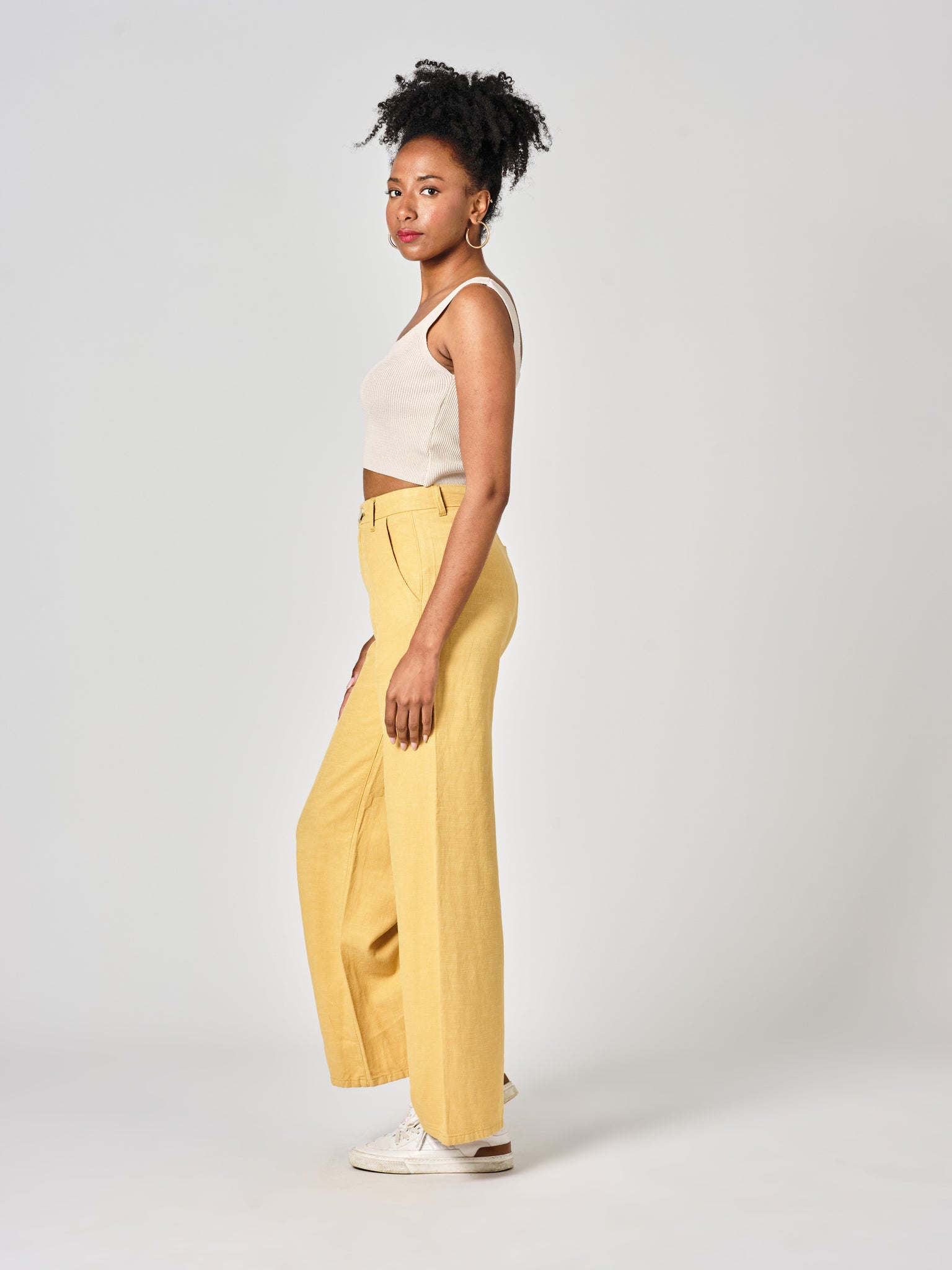 Jean large Mustard FLEURE