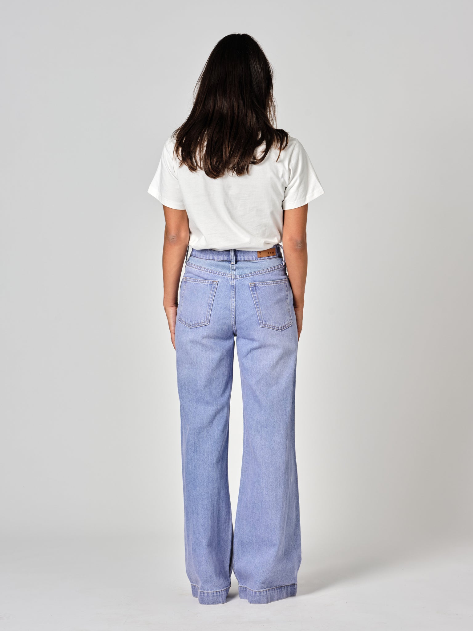 Jean large violet bleu FLEURE