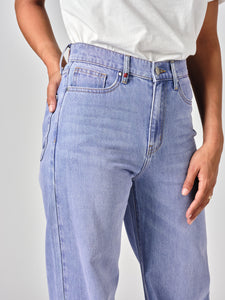 Jean large violet bleu FLEURE
