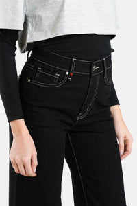 Black FLOWER wide jeans 