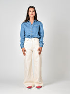 Wide greige FLOWER jeans 
