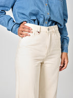 Wide greige FLOWER jeans 