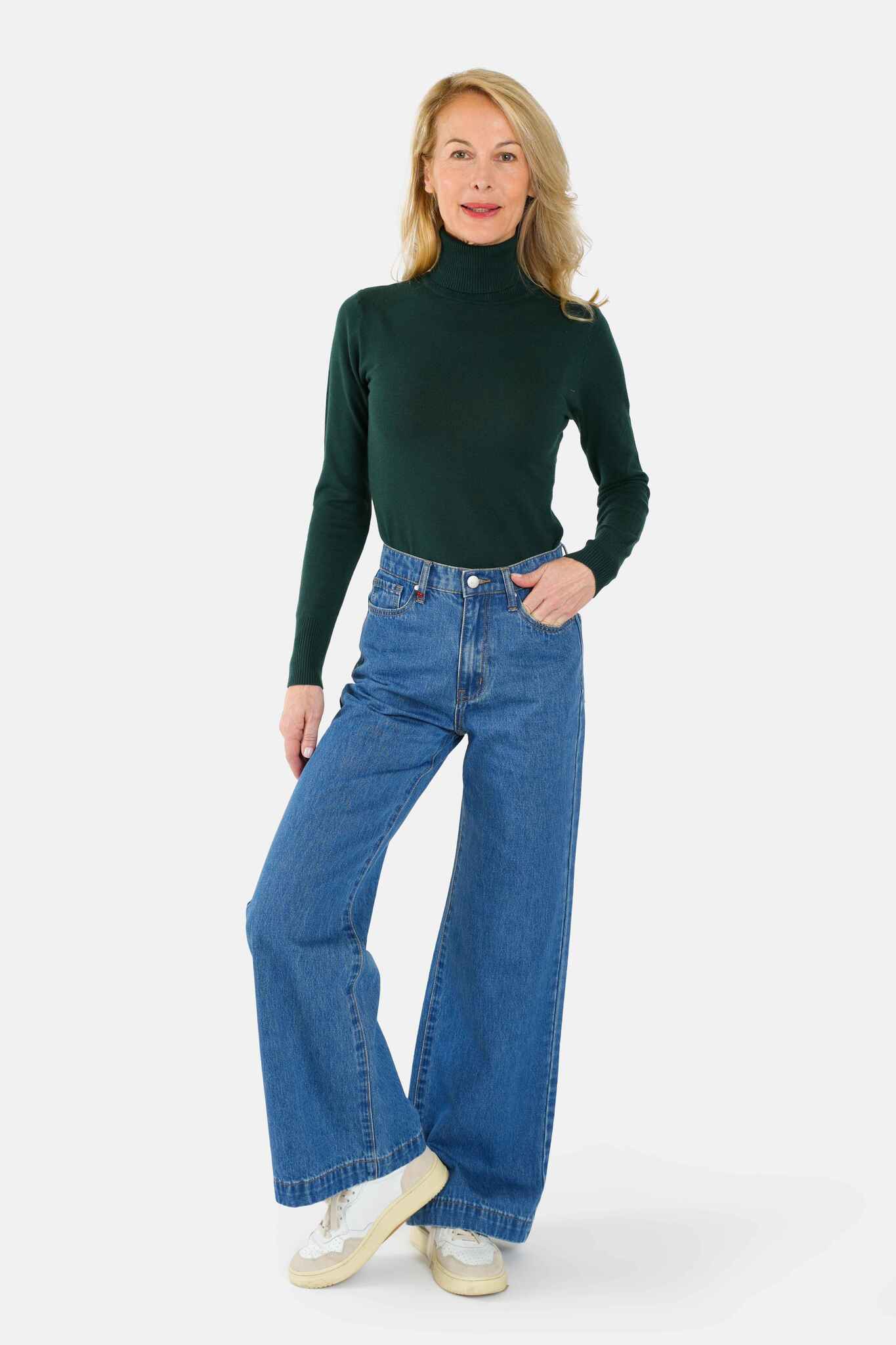 Jeans Femme Fractionnée Denim Évasée Denim Arnaqué Pantalon