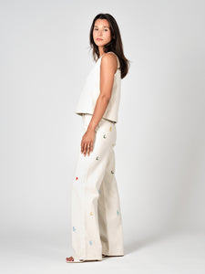FOREST LUNA greige flared jeans