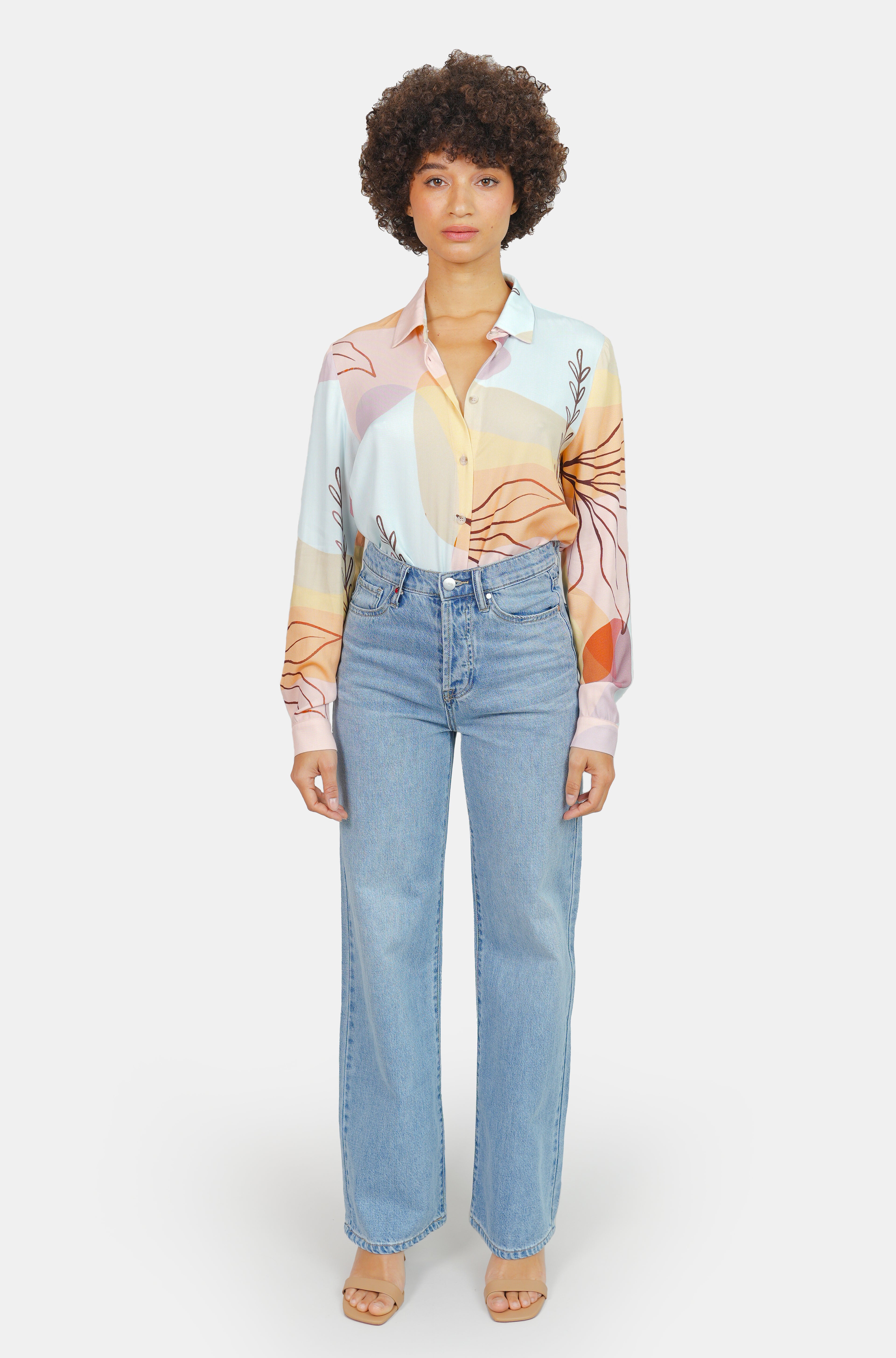 FOREST blue flared jeans
