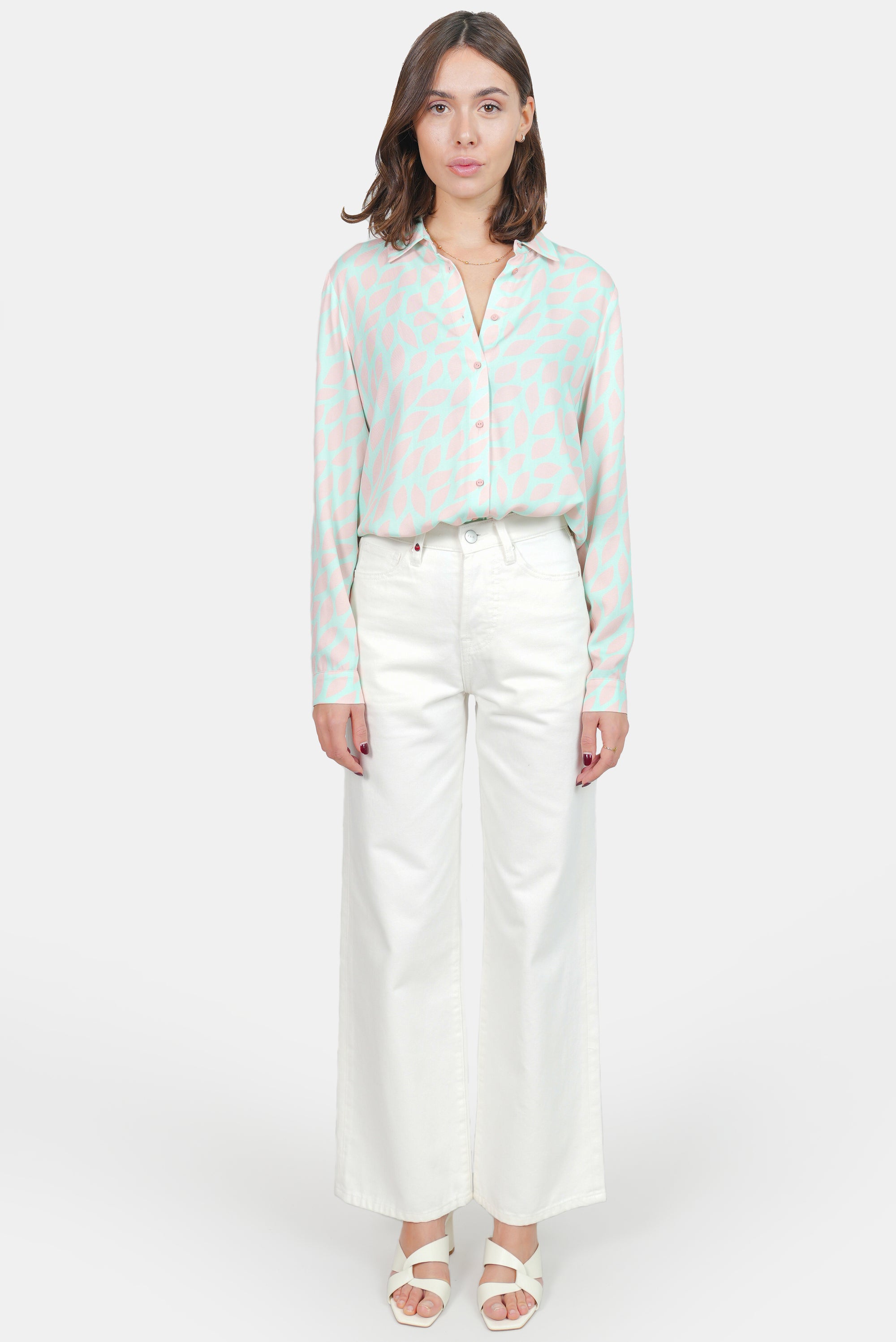 FOREST white flared jeans