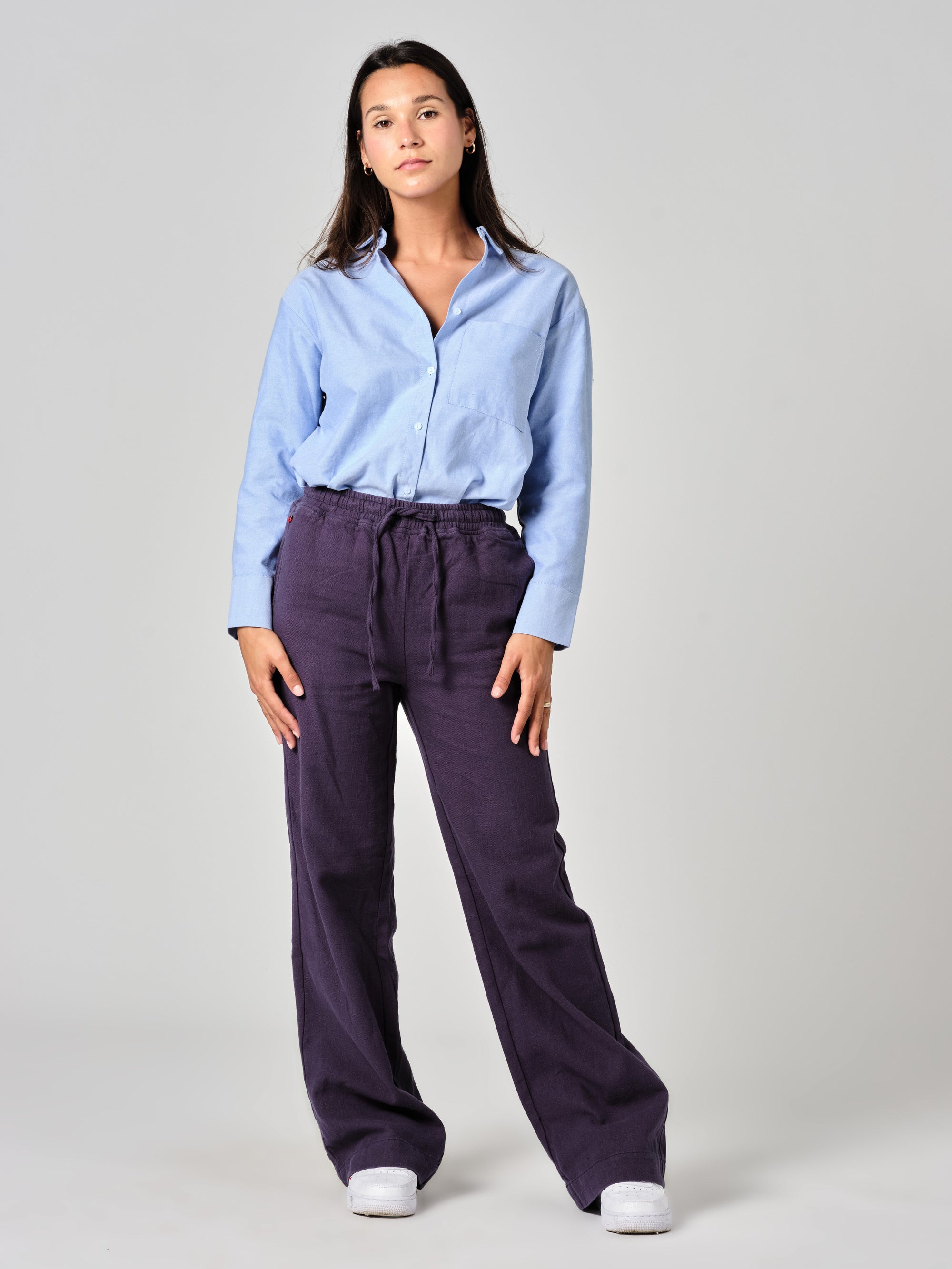 FRANCINE navy flared pants