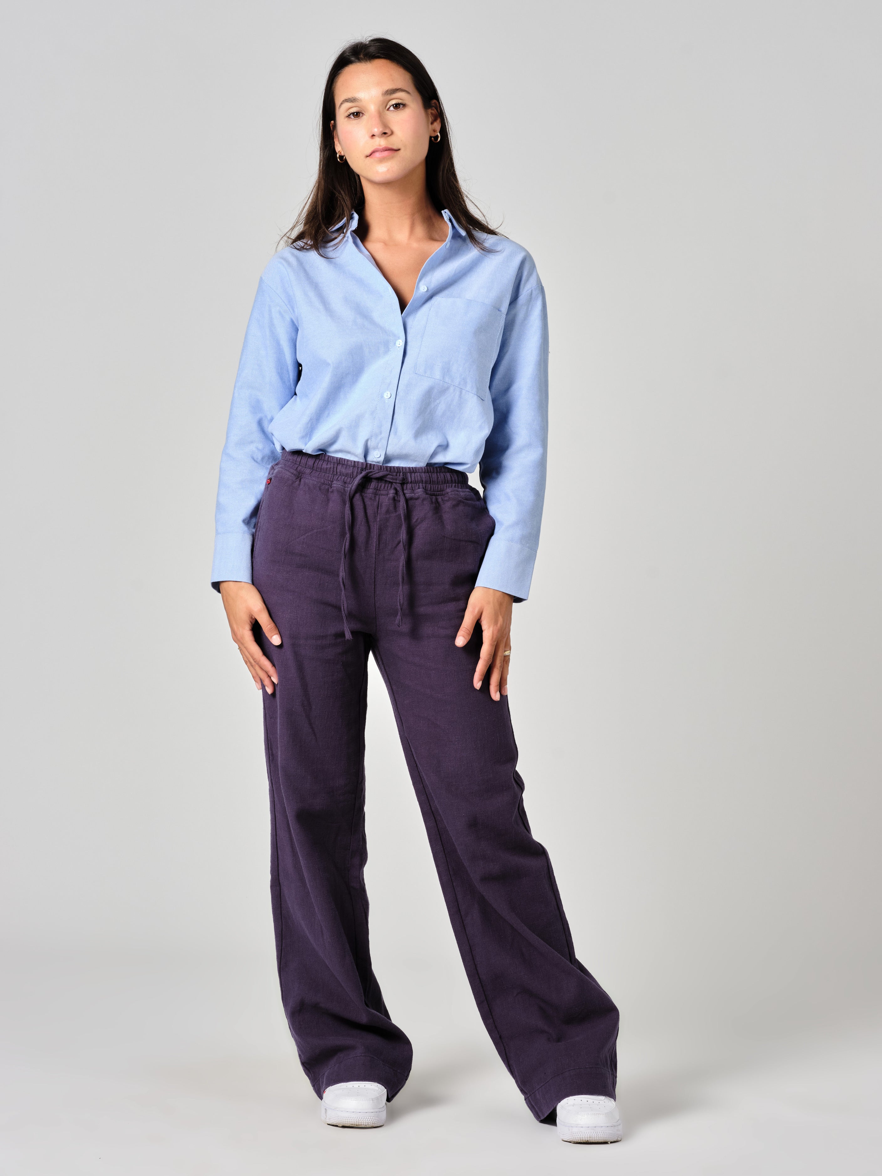 Pantalon évasé navy FRANCINE